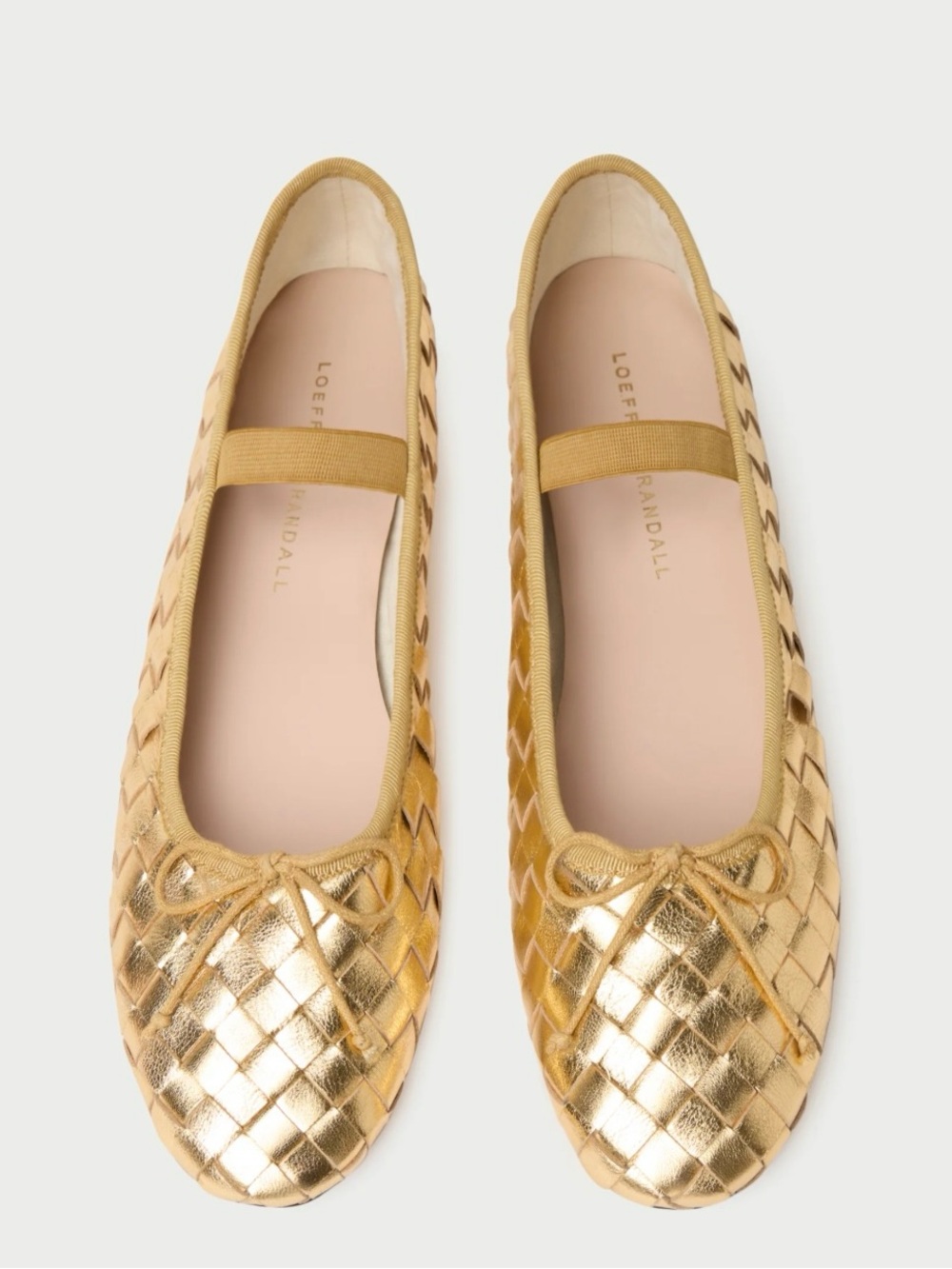 Loeffler Randall Metallic Gold Woven Ballet Flats - Picture 7 of 7